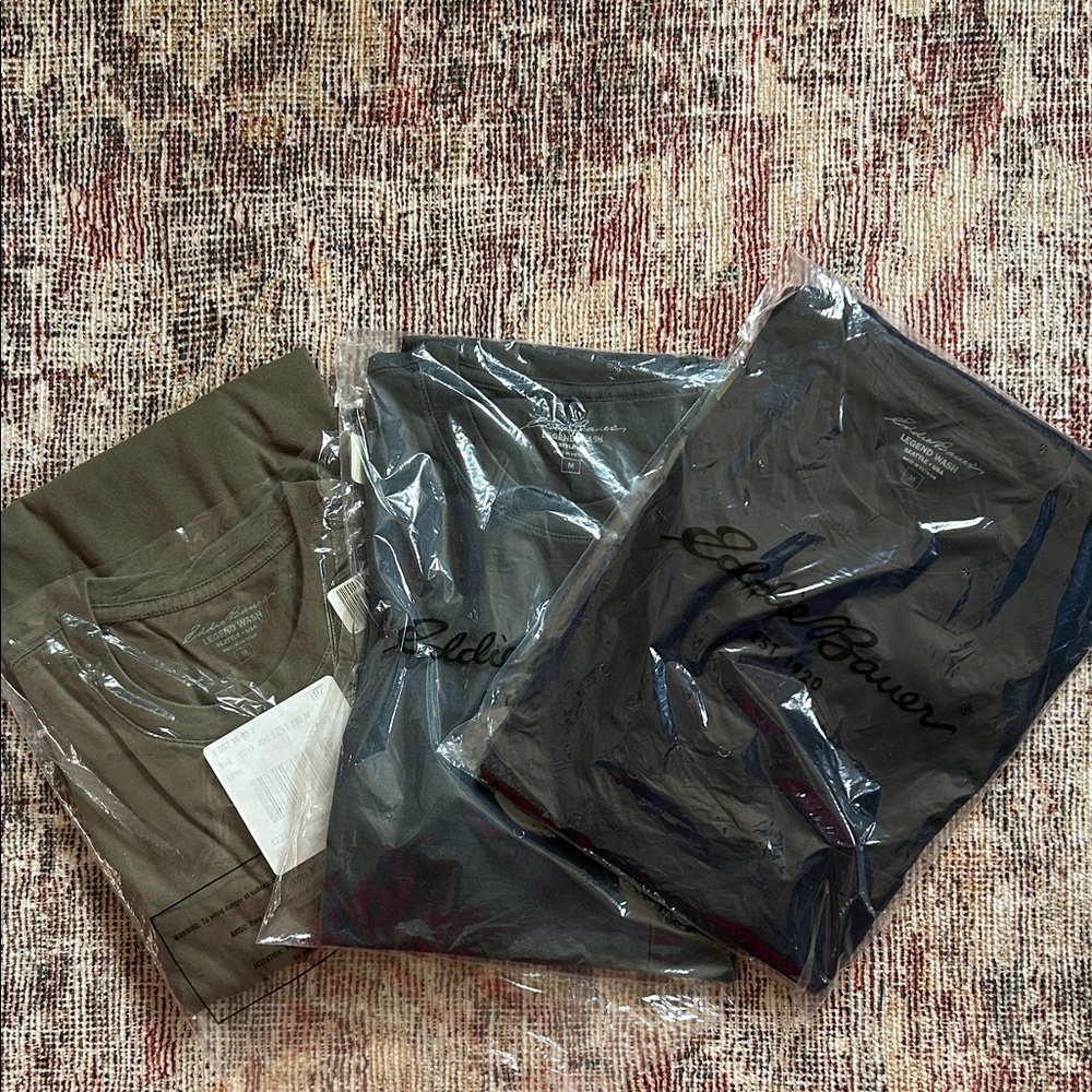 Eddie Bauer Olive, Gray/Blue and Navy Shirt